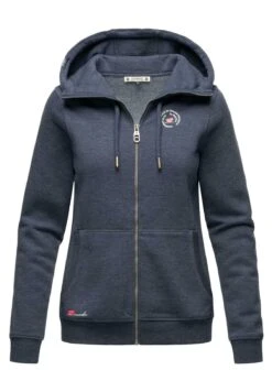 Marikoo Setsunaa - Sweater Met Rits - Dustybluemelange -Marikoo a4ce769eaaa84dd8bcf2ebfa35111d23