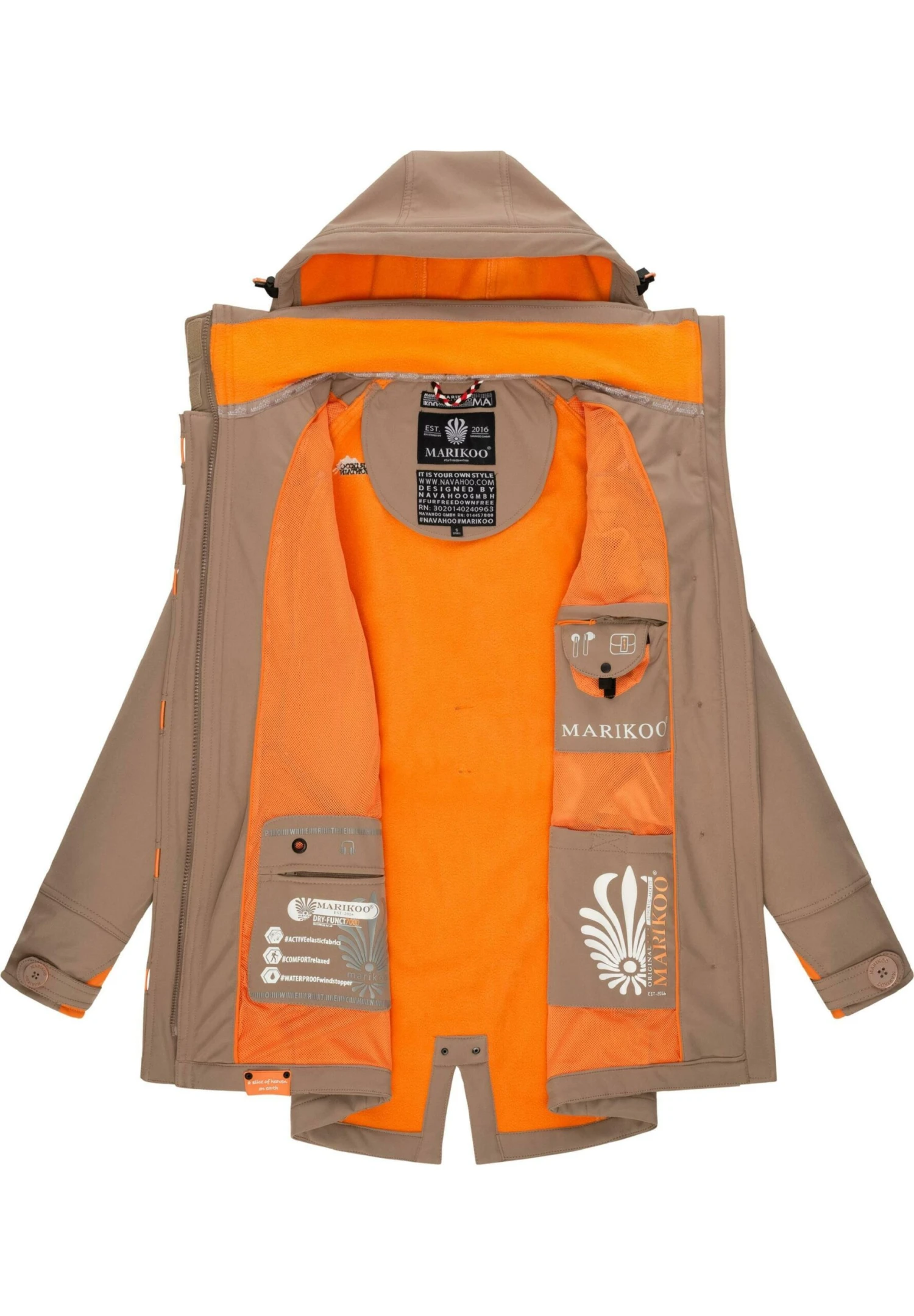 Marikoo Soulinaa - Parka - Taupe Grey 4 Marikoo Soulinaa - Parka - Taupe Grey - Afbeelding 4